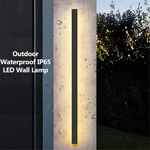 Дългата Улица Модерен Led монтиран на стената лампа, Комплект от 2, Водоустойчива IP65 Топло Бял Led монтиран на стената Лампа,