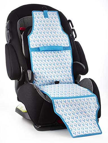 Охладител столче за кола Carats за дете с COOLTECH - Охлаждаща уплътнение за детски седалки (Penguin Blue)