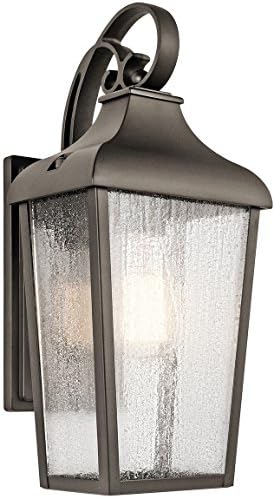 Външен стенен монтаж лампа Kichler Forestdale 14,75 1 Light с Прозрачни стъкла от Старата бронз®