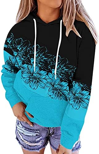 Дамски ежедневни блузи с модерен принтом тай-боя в стил мозайка, пуловер с дълъг ръкав, блуза, джоб на съвсем малък, свободна hoody
