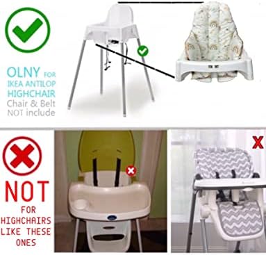 Възглавница за столче за хранене Bebek Ozel за столче за хранене IKEA, Пълнозърнести Аксесоари За стульчиков IKEA, Памучни Антилопа