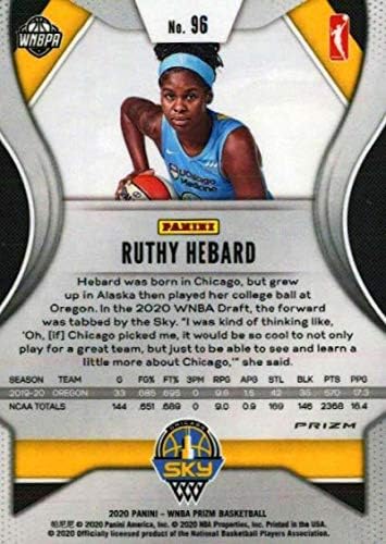 Търговската картичка е начинаещ баскетболния отбор Панини Prizm 2020 WNBA Prizms Silver #96 Ruthy Hebard Chicago Sky RC