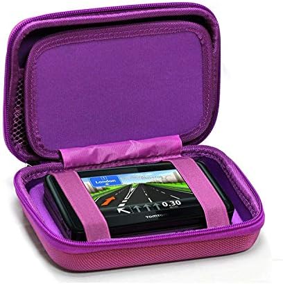 Твърд калъф за носене GPS Navitech Purple, който е Съвместим с Garmin nuvi 2557LMT 5