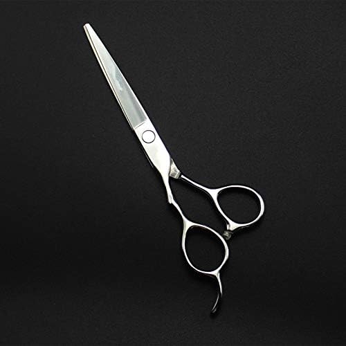 Ножица за подстригване на коса, 5,5/ 6 инча Япония 440c Лявата ръка сребърни ножици за подстригване на коса фризьорски ножици за грим Набор от фризьорски ножици (Цвят: к?