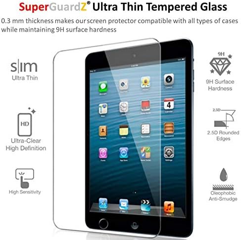 за iPad Air (2019) /Air 3 / iPad Pro 10,5 Защитно фолио за екрана [Закалено стъкло], SuperGuardZ, 9H, 0,3 мм, Защита от надраскване, от мехурчета [Доживотна подмяна] + 2 стилус