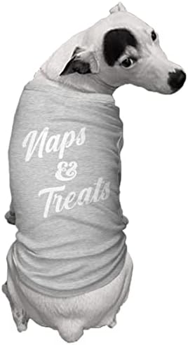 Nap & Treats Тениска за кучета (Светло сив, Голям размер)
