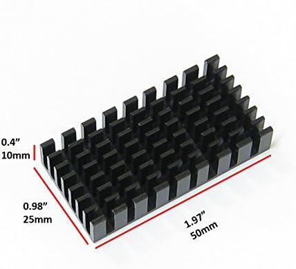 Easycargo 4шт 25 мм Радиатор, Охлаждане-радиатор за Охлаждане на led чип GPU, CPU, VGA (4шт 50 мм x 25 мм x 10 мм)