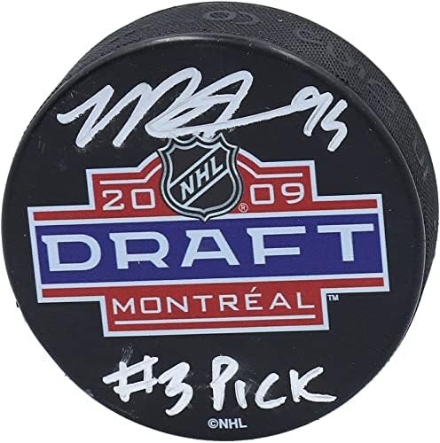 Хокейна шайба с логото на проект на мотика НХЛ 2009 Мат Дюшен Нешвил Предаторз с автограф и надпис Избор №3 - Autograph NHL Pucks