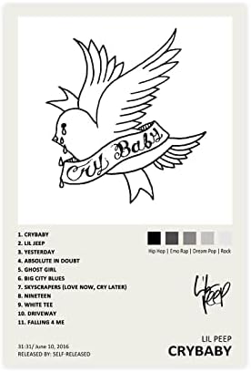 YTGMO Lil Плакат Пийп Hellboy Корица на музикален албум с Подпис Limit Плакат Платно Плакат Стенен Арт Декор Печат на Картини за Украса