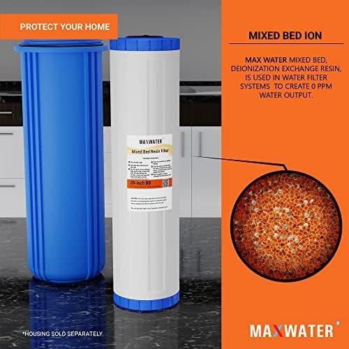 Максимална вода 20 BB многократна употреба Деионизационный филтър за вода със смесен слой за целия си дом Размер 20 х 4,5 е Съвместим