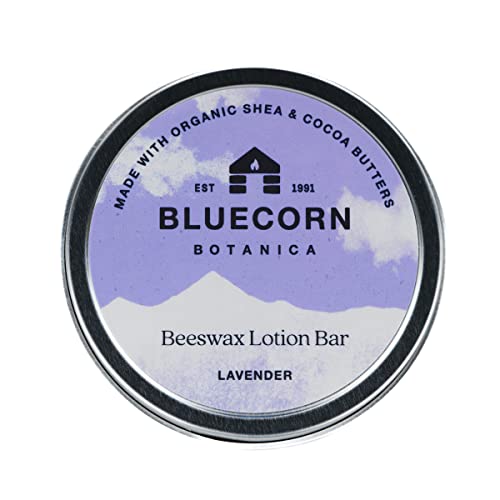 Шоколад лосион с пчелен восък Bluecorn - Етерично масло от лавандула|, Без пластмаса | Ръчно изработени в Колорадо, САЩ | Органично