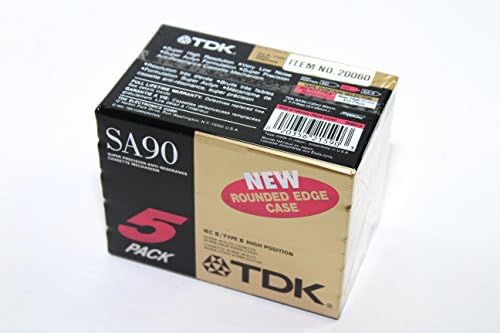 Аудиокассета с високо положение на TDK SA90 IEC II/Type II в 5 опаковки