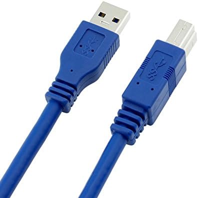Кабел Bluwee USB 3.0 - тип A-включете тип Б-plug - 2 фута (0,6 м) - Кръг синьо