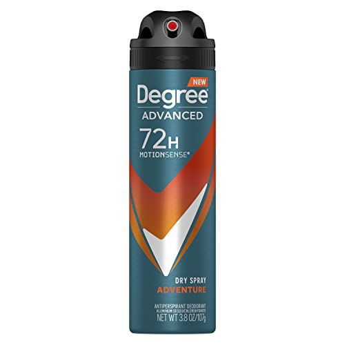 Дезодорант-Антиперспиранти Degree Advanced Men Spray Dry Adventure 72-Часова Защита От изпотяване и миризма на Дезодорант За мъже С технологията MotionSense 3,8 унции