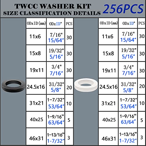 TWCC 1136 Бр О-пръстен 24 Размер и плоски Гумени Шайби 14 Размери за Вик В продуктовата Гама на