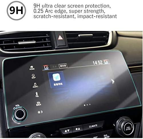 Защитно фолио от закалено стъкло, която е съвместима с 7-инчов сензорен екран Honda CRV 2017-2022, HD Прозрачен, устойчив на надраскване, с антирефлексно покритие, защищающая