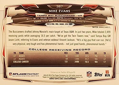 Tampa Bay Buccaneers 2014 Печели Команден сет от 12 карти с карта начинаещ Майк Евънс 387 Плюс