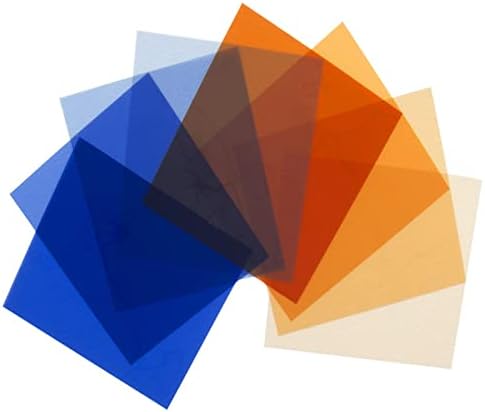 shengzkc 16x20 см Гелевый Филтър За корекция на цветовете Оранжево, Синьо Гелове за Фотография Лист CTO CTB за фото студио ефекта на светлинни