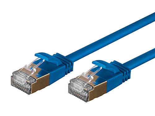 Свързване на Ethernet кабел Monoprice SlimRun основа cat6a - Мрежата за интернет-кабел - RJ-45, Блокирани, STP, Чисти гола носа и