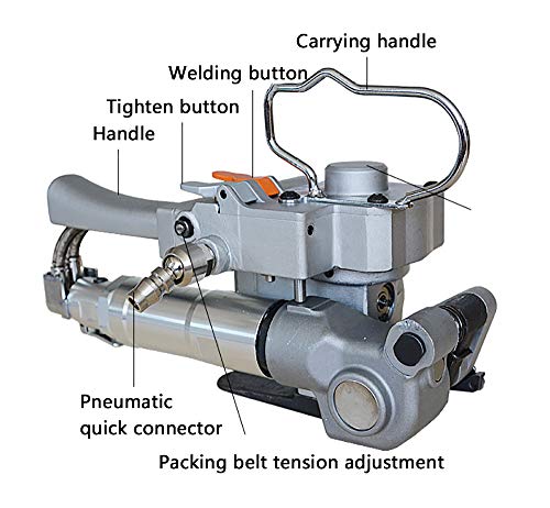 Пневматичен Обвязочный инструмент BAOSHISHAN Ръчно Опаковане машина за горещо заваряване на Триене за ленти с 19 mm (13-19 мм/ 1/2 -3/4 инча)
