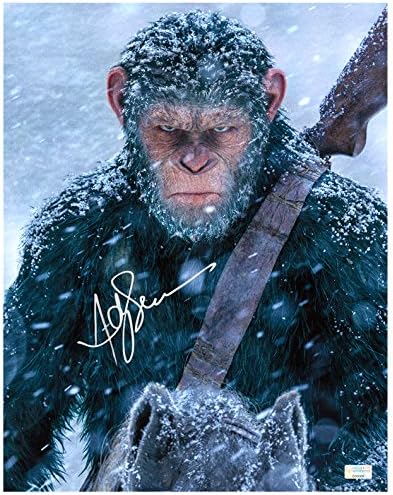 Andy Serkis с автограф на Войната на Планетата на маймуните 11 ×14 Снимка на Цезар