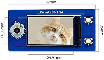Модул LCD дисплей Treedix 1,14 инча LCD модул SPI Такса за Разширяване на 65K Цветен IPS-дисплей Съвместим с Raspberry Pi Pico