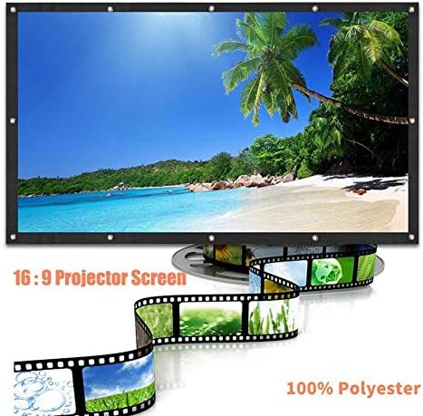 KXDFDC 16:9 3D Стенен Прожекционен екран 60/72/84/100/120 инча Екран, Проектор Влакна Ленена завеса за Домашно кино (Размер: