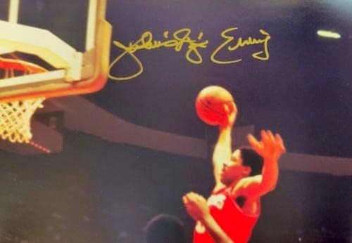 Юлий Эрвинг Д-р Джей Подписа Снимка 16x20 С автограф на 76-ърс JSA Q75822 - Снимки на НБА с автограф