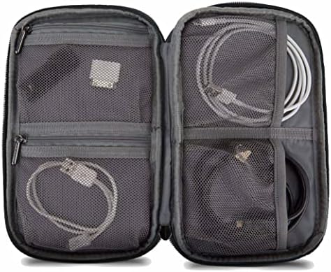 2 Пътни Чанти за кабели Travelon, Органайзер за технически аксесоари, Калъф за електронно Кабел, 2 броя, Преносим Органайзер