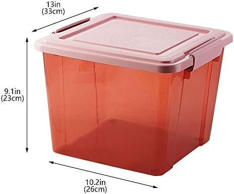 Кутия за съхранение на YHBM с капак, Голяма Пластмасова Штабелируемая Запечатани чанта за съхранение с дръжка, лека и здрава