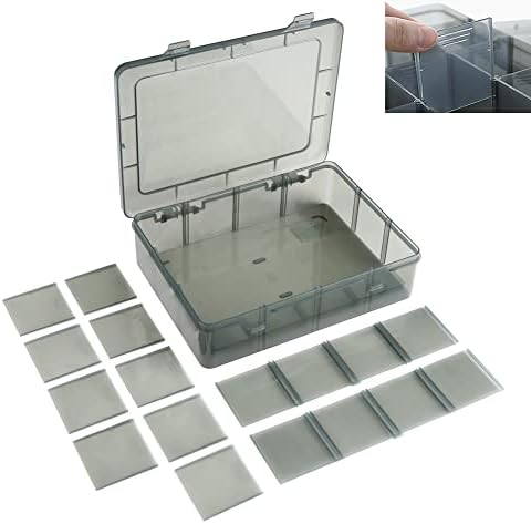 N/K Vidifor Пластмасова Кутия-Органайзер за съхранение на 12 Корита, Контейнер За Съхранение, Органайзер За Бижута Кутия за