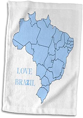 Кърпи 3dRose Florene Décor II - Любов към Бразилия - twl-58485-1)