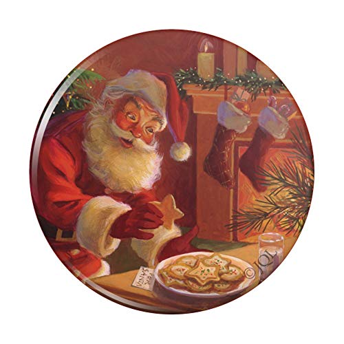 ГРАФИКА и МНОГО ДРУГИ Коледен Празник с Дядо Мляко и Бисквити Компактен Имат Чанта Козметично Огледало за грим в ръка