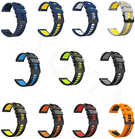 BNEGUV Силиконов ремък за TicWatch Pro 3/3 GPS LTE смарт каишка за часовника 22 мм Гривна Въжета на китката за TicWatch Pro 2020 S2 E2 Correa (Цвят: Color G Размер: Ticwatch GTX E2 S2)
