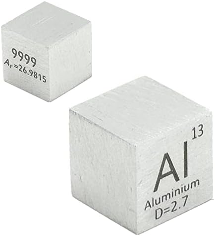 0,39 Алуминиев Куб Al плътност 99,99% 10 мм Cube за събиране на елементи от Периодичната таблица на Хънтър