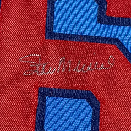 Бейзболна майк Stan Musial 33x42 St. Louis Blue в рамка С автограф /с подпис на JSA COA