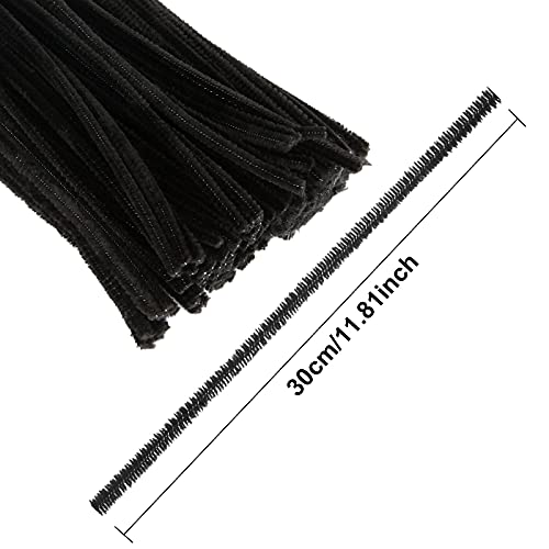 CYEAH 1200 Бр. Черни Почистващи тръби, Почистващи тръби за Бродерия, Прът от шенилна за бижута направи си САМ Art Creative