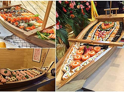 Дървена Сервировочный Тава WINIAER във формата на лодка за суши, 31,5-инчов Плоча за суши за ресторант чинии Търговски, Много