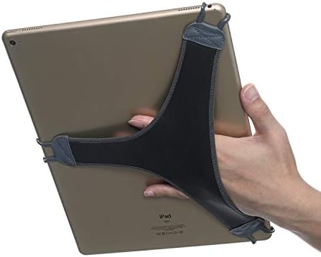 Държач за каишка за ръка, ръчно TFY, дръжка за отпечатъци от мек полиуретан, който е съвместим с iPad Pro 12,9 и повече (черен)