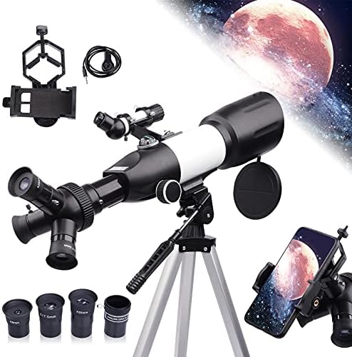 Телескоп BEBANG за възрастни и деца - Рефракторный телескоп с отвор 70 мм и 400 мм за начинаещи астрономи, 3 въртящи се фокусиращ, лесно приспособима