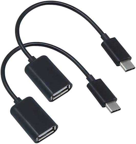 Адаптер Big-E OTG USB-C 3.0 (2 комплекта), съвместим с Samsung Galaxy S21 + 5G за мултифункционални функции, като например клавиатури, флаш памети, мишки и т.н. (Черен)