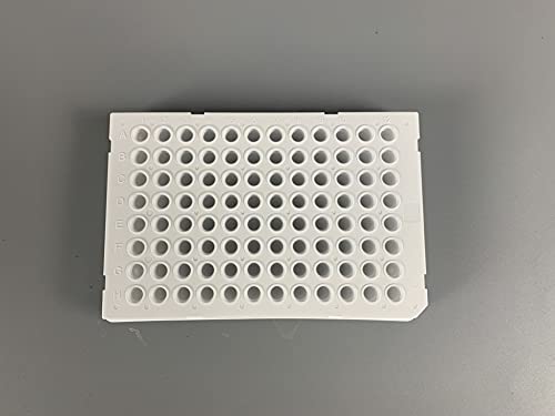 Лабораторни пластмасови 96-луночная PCR-табела обем 0,1 мл, С Полукръгла повърхност, Бял, нисък профил, (15 плочи в кутия)