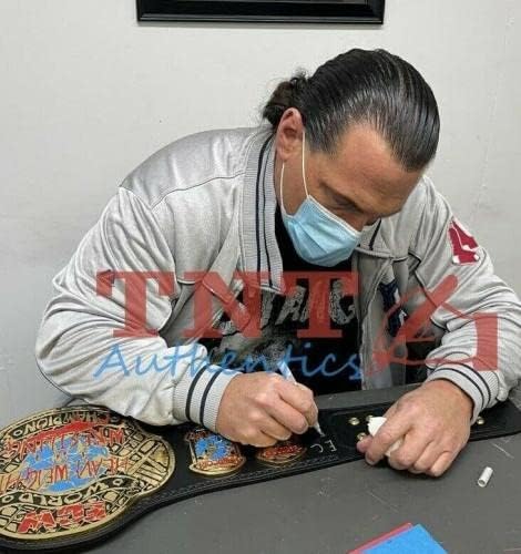 Rhino, С подпис Последният шампион на ECW и EC F' (n) W Заглавието пояс на WWE JSA COA - Рестлинг с автограф Разни
