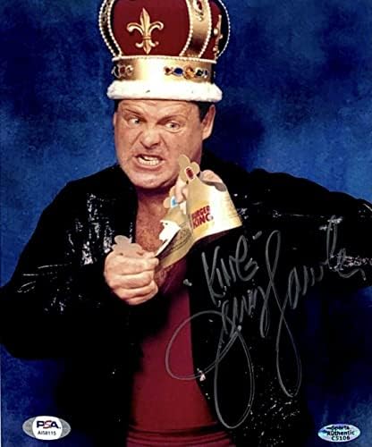 Джери Кинг Lawler WWF WWE Подписаха Снимка 8x10 PSA AI58115 - Снимки Рестлинга С автограф
