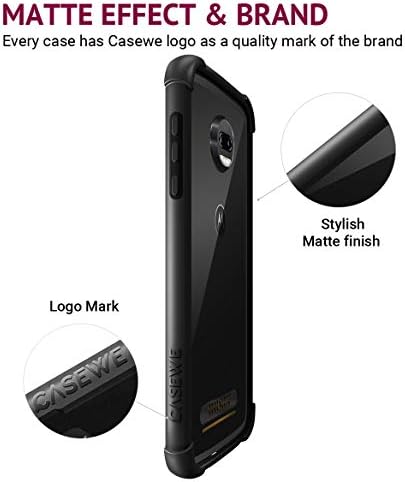 Калъф за Motorola Moto Z2 Force с Гъвкава защитна броня от TPU /е Съвместим с модами Moto - Напълно Черен Мат