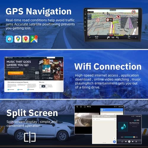 за Toyota Camry 2006-2011 Автомобилна стерео система Android с wi-fi Apple Carplay, Автомобилното радио с докосване на екрана 9 инча GPS навигация Bluetooth FM HiFi WiFi Android Автоматично Резервно пом