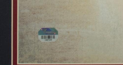 Холограма Фанатици с подпис на Ханк Аарон Атланта Брейвз в Рамка с Размер 20х24 см - Снимки на MLB с автограф