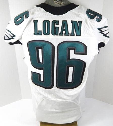 2015 Philadelphia Eagles Bennie Logan 96 Game Пуснати на Бялата Фланелка 46 DP29318 - Използваните тениски За игри NFL Без
