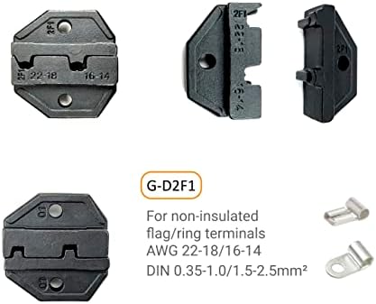 Лесен пресклещи GIZWIZ с механизма на палеца за Неизолированных Флажковых клемм AWG 22-14 G-L2F1