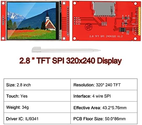 2,8 TFT LCD дисплей Модул Докосване на екрана е 2,8 Инча SPI Сериен ILI9341 Тъчпад LCD 320X240 5 НА 3,3 НА Докосване на Писеца